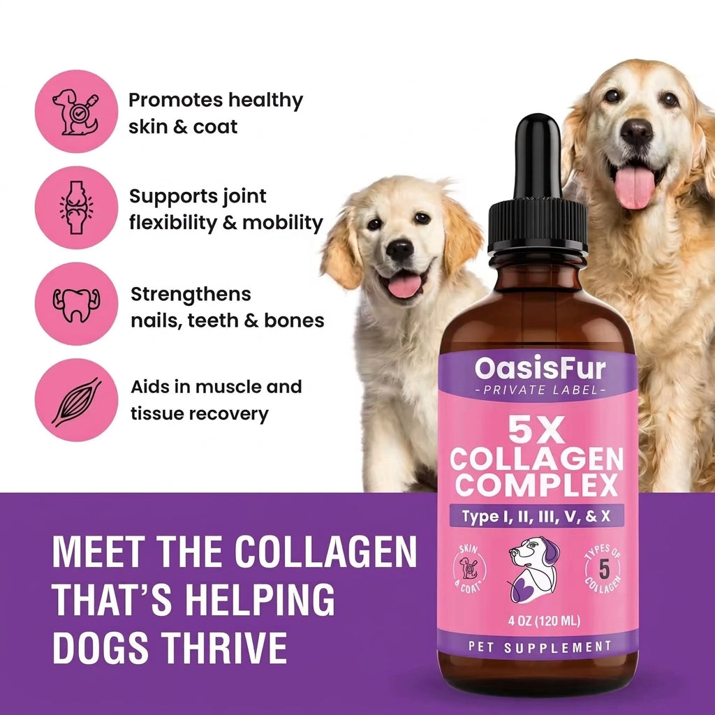 OasisFur 5X Liquid Collagen for Dogs